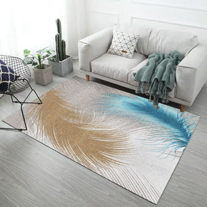 Lifelike Feathers Pattern Modern Concise Rugs for Living Room Dining Room Bedroom 02
