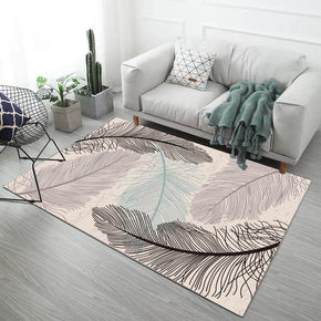 Lifelike Feathers Pattern Modern Concise Rugs for Living Room Dining Room Bedroom 03