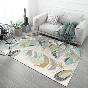 Lifelike Feathers Pattern Modern Concise Rugs for Living Room Dining Room Bedroom 08