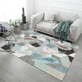 Lifelike Feathers Pattern Modern Concise Rugs for Living Room Dining Room Bedroom 10