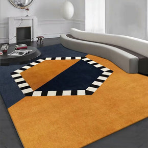 Simple Hexagon Geometric Pattern Modern Rug For Bedroom Living Room Sofa Rugs Floor Mat