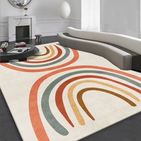 Pretty Rainbow Pattern Modern Rug For Bedroom Living Room Sofa Rugs Floor Mat
