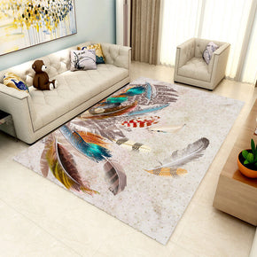 Feather Modern Printed Pattern Rugs for Living Room Dining Room Bedroom