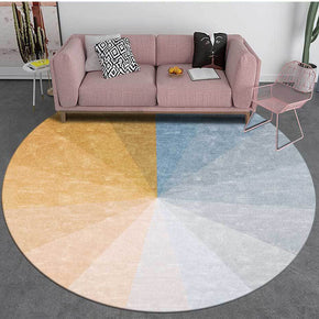 Gradient Blue Yellow Pattern Round Rugs for Living Room Dining Room Kids room