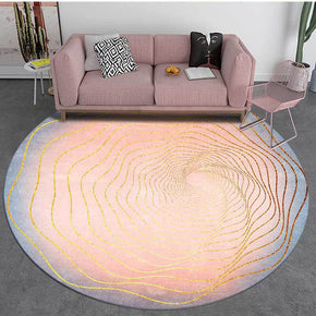 Line Pattern Round Rugs for Living Room Dining Room Kids room