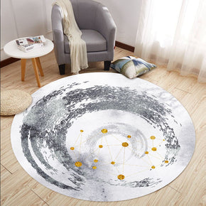 Cosmic Planet Pattern Round Printed Rugs for Living Room Dining Room Hall Bedroom