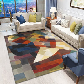 Multicolor Abstract Pattern Area Rugs for Living Room Dining Room Bedroom Hall