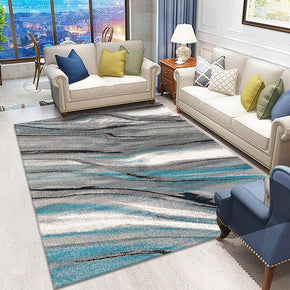 Gray Blue Modern Carpets Pattern Area Rugs for Living Room Dining Room Bedroom Hall