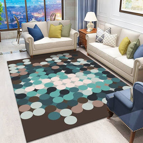 Multicolor Round Carpets Pattern Area Rugs for Living Room Dining Room Bedroom Hall