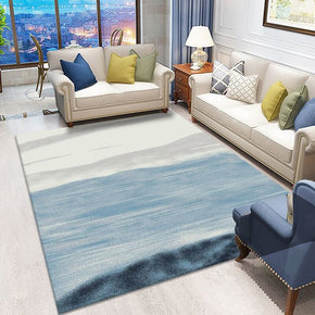 Simple Blue Modern Pattern Area Rugs for Living Room Dining Room Bedroom Hall