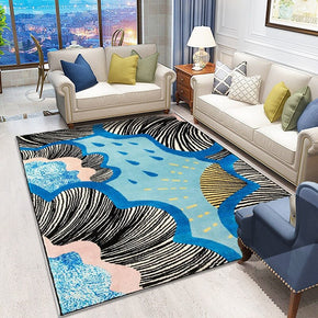 Wave Pattern Area Rugs for Living Room Dining Room Bedroom Hall