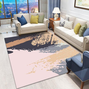 PInk Simple Pattern Area Rugs for Living Room Dining Room Bedroom Hall