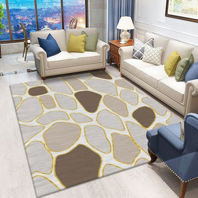 Grey Stones Pattern Area Rugs for Living Room Dining Room Bedroom Hall
