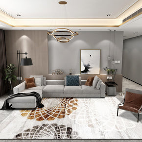 Three-color Bird's Nest Shape Pattern Modern Light Luxury Rug For Bedroom Living Room Sofa Rugs Floor Mat