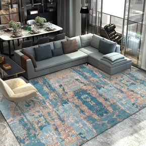Blue Green Brown Ink Gradient Pattern Modern Abstract Rug For Bedroom Living Room Sofa Rugs Floor Mat