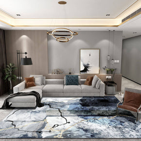 Grey Water Ink Gradient Pattern Modern Abstract Rug For Bedroom Living Room Sofa Rugs Floor Mat