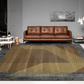 Brown Line Geometric Pattern Modern Simplicity Rug For Bedroom Living Room Sofa Rugs Floor Mat