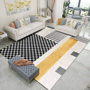 Black and White Chessboard Pattern Modern Simplicity Rug For Bedroom Living Room Sofa Rugs Floor Mat