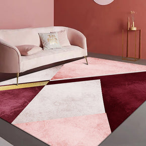 Red Splicing Geometric Pattern Modern Simplicity Rug For Bedroom Living Room Sofa Rugs Floor Mat