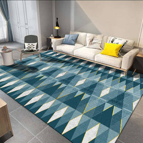 Blue Rhombus Pattern Modern Simplicity Geometric Rug For Bedroom Living Room Sofa Rugs Floor Mat
