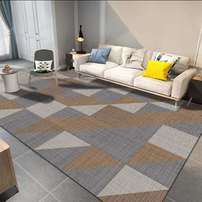 Gray Brown Square Pattern Modern Simplicity Geometric Rug For Bedroom Living Room Sofa Rugs Floor Mat