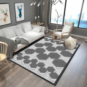 Gray Hexagon Pattern Modern Simplicity Geometric Rug For Bedroom Living Room Sofa Rugs Floor Mat