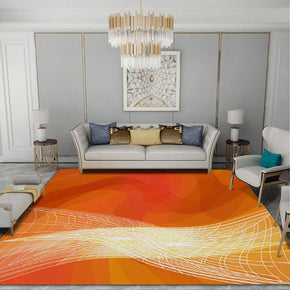 Orange-yellow  Pattern Modern Abstract Rug For Bedroom Living Room Sofa Rugs Floor Mat