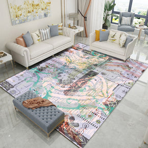 Colorful Abstract Pattern Modern Rug For Bedroom Living Room Sofa Rugs Floor Mat