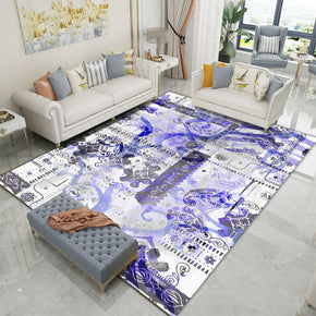 Purple Abstract Pattern Modern Rug For Bedroom Living Room Sofa Rugs Floor Mat