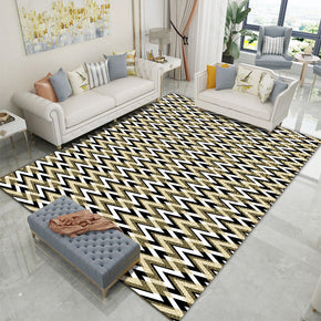 Three-color Geometric Lines Pattern Modern Rug For Bedroom Living Room Sofa Rugs Floor Mat