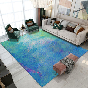Blue Green Gradient Abstract Pattern Modern Rug For Bedroom Living Room Sofa Rugs Floor Mat