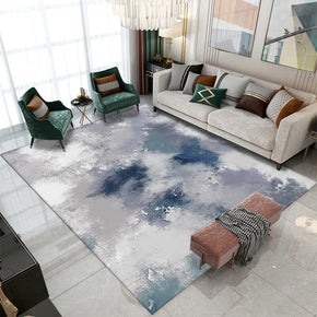 Blue Grey Gradient Abstract Pattern Modern Rug For Bedroom Living Room Sofa Rugs Floor Mat
