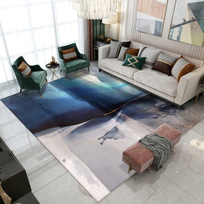 Abstract  Ink and Wash Gradient Pattern Modern Rug For Bedroom Living Room Sofa Rugs Floor Mat 01