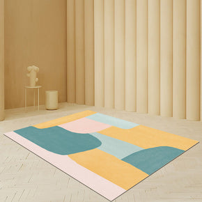02 Abstract Color Block Pattern Modern Rug For Bedroom Living Room Sofa Rugs Floor Mat