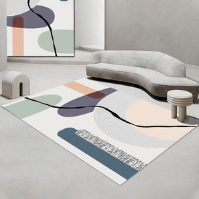 07 Abstract Color Block Pattern Modern Rug For Bedroom Living Room Sofa Rugs Floor Mat