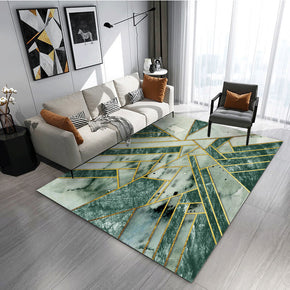 Green Irregular Geometric Pattern Modern Rug For Bedroom Living Room Sofa Rugs Floor Mat