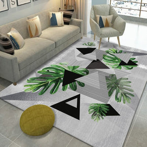 01 Leaves Pattern Area Rugs for Living Room Dining Room Bedroom Hall