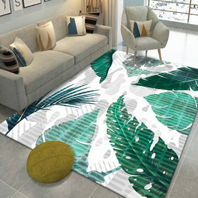 02 Leaves Pattern Area Rugs for Living Room Dining Room Bedroom Hall