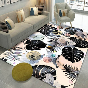 12 Leaves Pattern Area Rugs for Living Room Dining Room Bedroom Hall