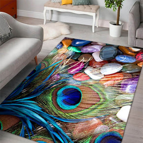 Gorgeous Feathers Patterns Modern Rug For Bedroom Living Room Sofa Rugs Floor Mat 04