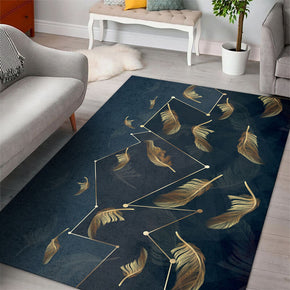 Gorgeous Feathers Patterns Modern Rug For Bedroom Living Room Sofa Rugs Floor Mat 18