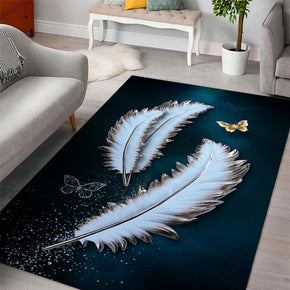 Gorgeous Feathers Patterns Modern Rug For Bedroom Living Room Sofa Rugs Floor Mat 20