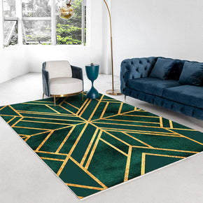 Green Modern Minimalist Geometric Pattern Rugs For Living Room Dining Room Bedroom 08