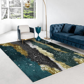Green Modern Minimalist Abstract Pattern Rugs For Living Room Dining Room Bedroom 01