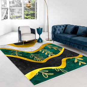 Green Modern Minimalist Abstract Pattern Rugs For Living Room Dining Room Bedroom 03