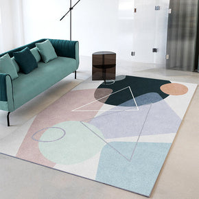 Multicolor Simple Abstract Color block Pattern Rugs For Living Room Dining Room Bedroom 06