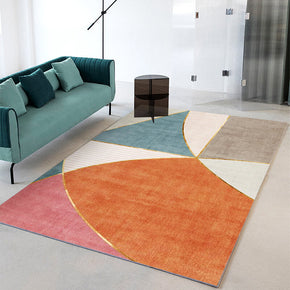 Simple Abstract Geometric Color Block Pattern Rugs For Living Room Dining Room Bedroom 07