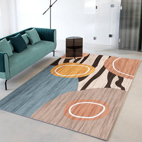 Simple Abstract Geometric Color Block Pattern Rugs For Living Room Dining Room Bedroom 10