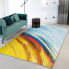 Simple Colorful Lines Pattern Rugs For Living Room Dining Room Bedroom