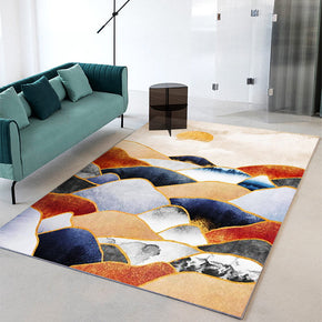 Colorful Mountain Peaks Pattern Rugs For Living Room Dining Room Bedroom